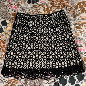Anthropologie Black Lace Skirt - Size 8